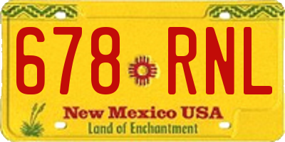 NM license plate 678RNL