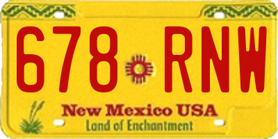 NM license plate 678RNW