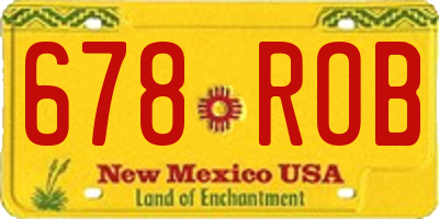 NM license plate 678ROB