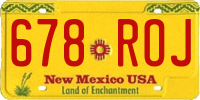 NM license plate 678ROJ