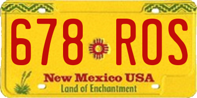 NM license plate 678ROS