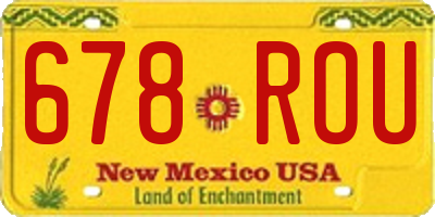 NM license plate 678ROU
