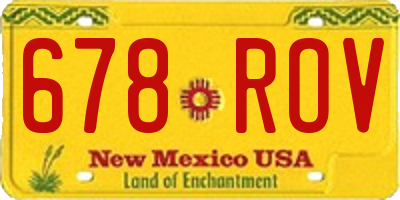 NM license plate 678ROV