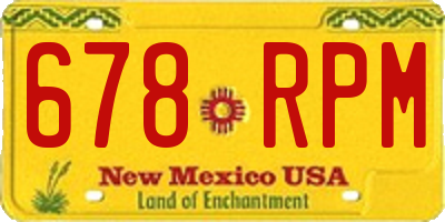 NM license plate 678RPM