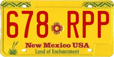 NM license plate 678RPP