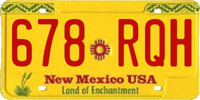 NM license plate 678RQH