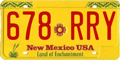 NM license plate 678RRY