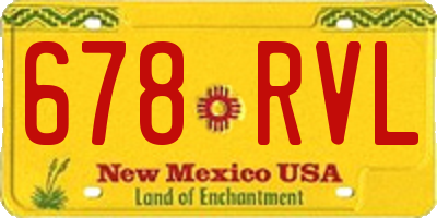 NM license plate 678RVL