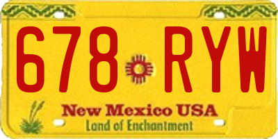 NM license plate 678RYW