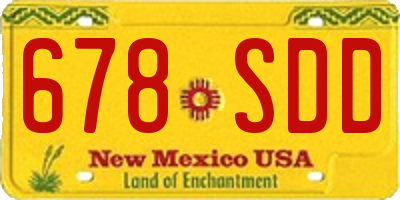 NM license plate 678SDD