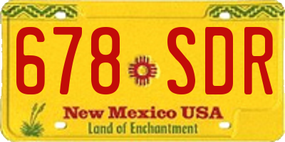 NM license plate 678SDR