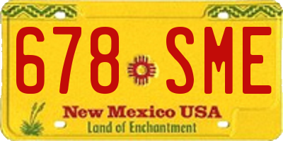 NM license plate 678SME