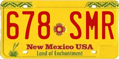 NM license plate 678SMR
