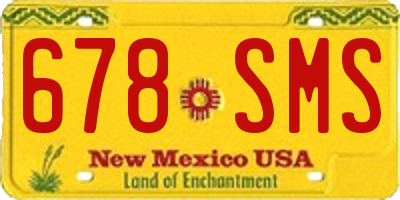 NM license plate 678SMS