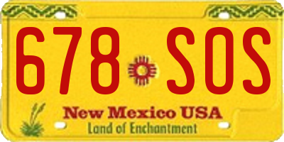 NM license plate 678SOS