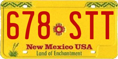 NM license plate 678STT