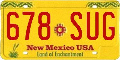 NM license plate 678SUG