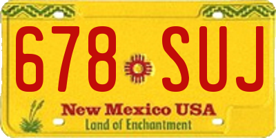 NM license plate 678SUJ