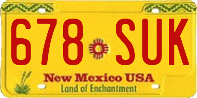 NM license plate 678SUK