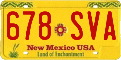 NM license plate 678SVA