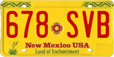 NM license plate 678SVB