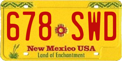 NM license plate 678SWD