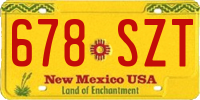 NM license plate 678SZT