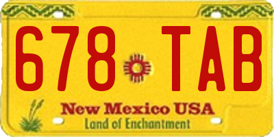 NM license plate 678TAB