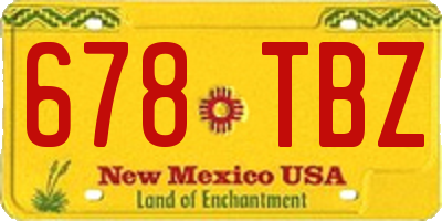 NM license plate 678TBZ
