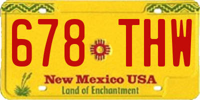 NM license plate 678THW