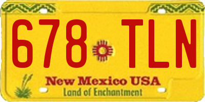 NM license plate 678TLN