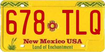 NM license plate 678TLQ