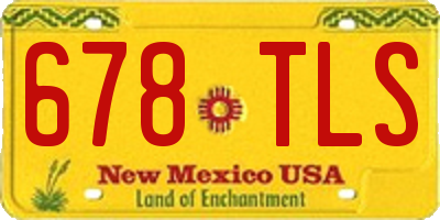 NM license plate 678TLS