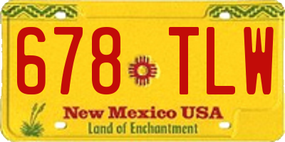 NM license plate 678TLW