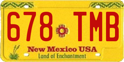 NM license plate 678TMB