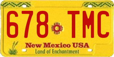 NM license plate 678TMC