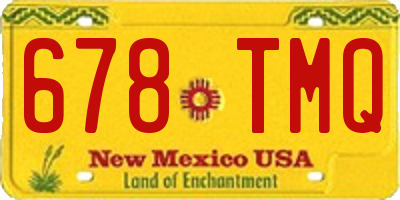 NM license plate 678TMQ