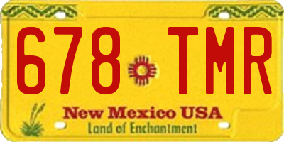 NM license plate 678TMR