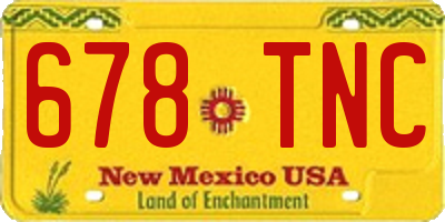 NM license plate 678TNC