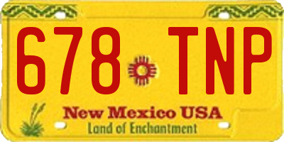 NM license plate 678TNP