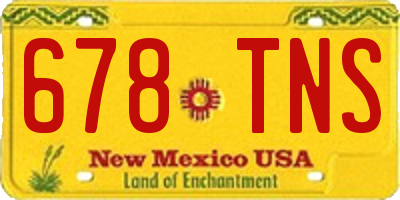 NM license plate 678TNS