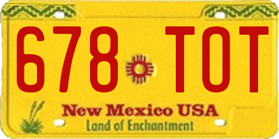 NM license plate 678TOT