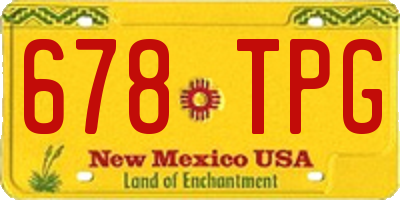 NM license plate 678TPG