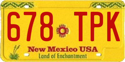 NM license plate 678TPK