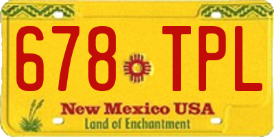 NM license plate 678TPL