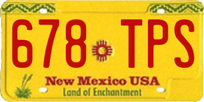 NM license plate 678TPS