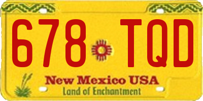 NM license plate 678TQD