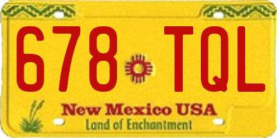 NM license plate 678TQL