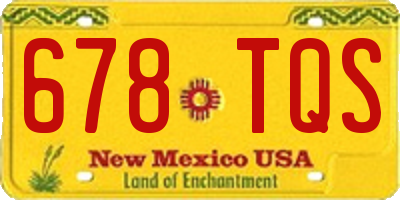 NM license plate 678TQS