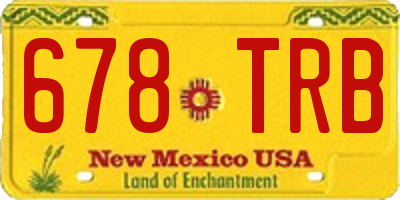 NM license plate 678TRB